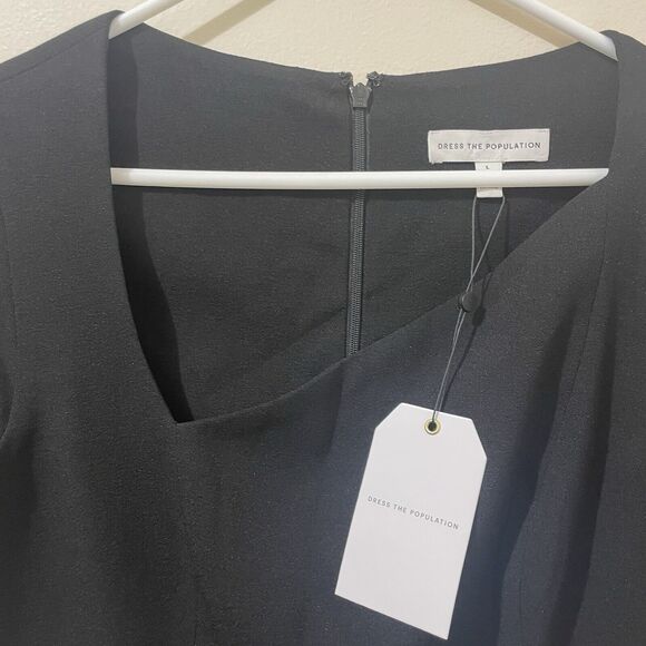 Dress the Population Elegant Black Midi Dress - Picture 4 of 10